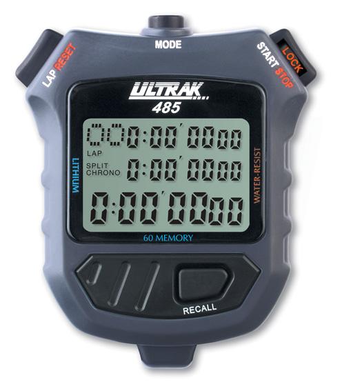 ULTRAK 485 60 Memory 3-Liner Stopwatch - Click Image to Close